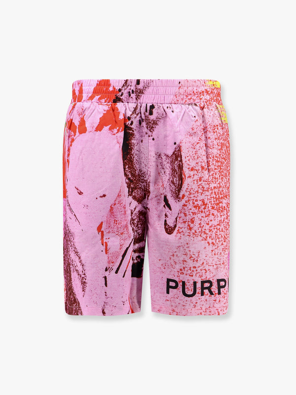 Pull-on multicolor lyocell shorts