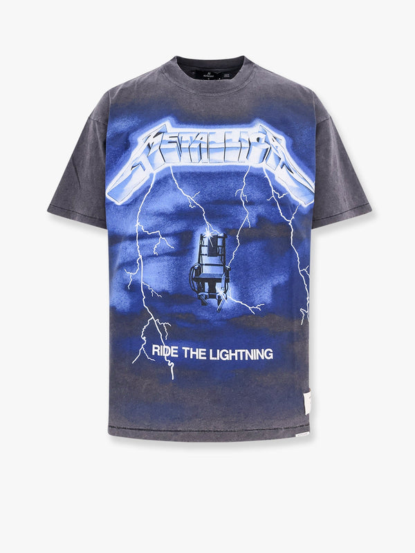 Organic cotton and hemp t-shirt with maxi metallica print