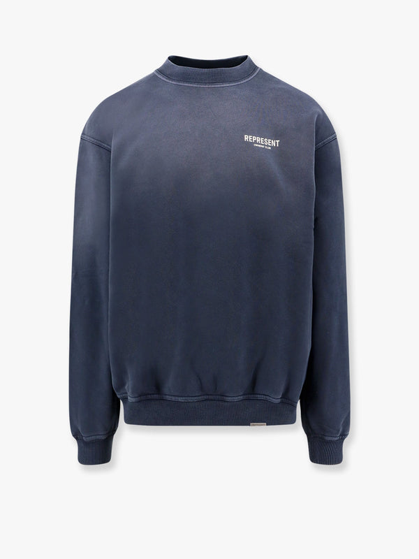 Owners club cotton sweatshirt with frontal logo print