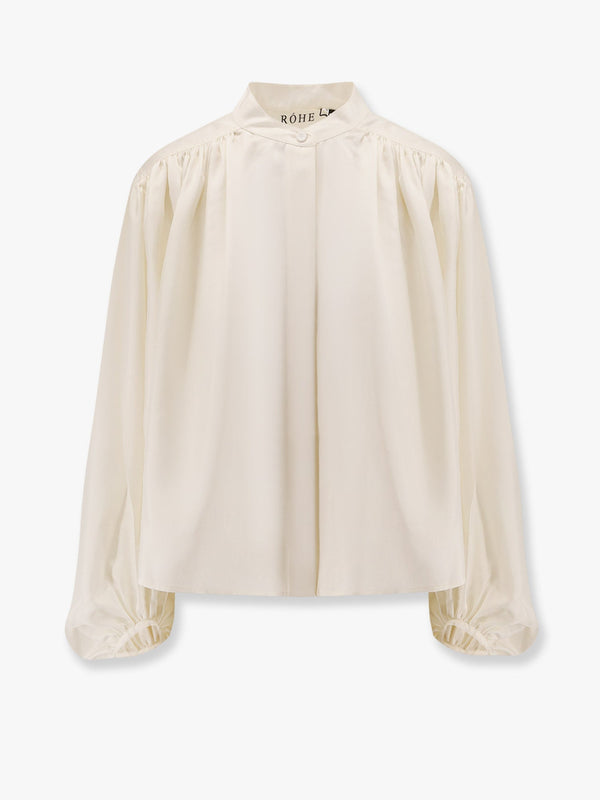 Crop silk shirt