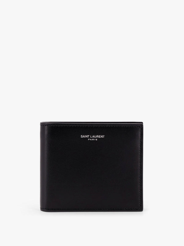 Saint Laurent Leather Wallet With Lettering Logo