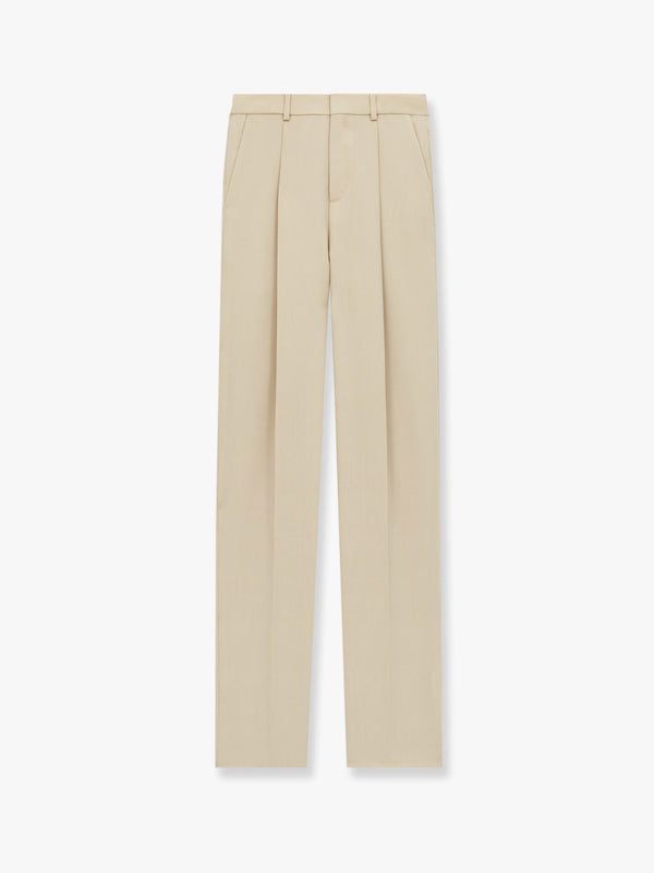 Saint Laurent Wool Tuxedo Trouser With Silk Lining