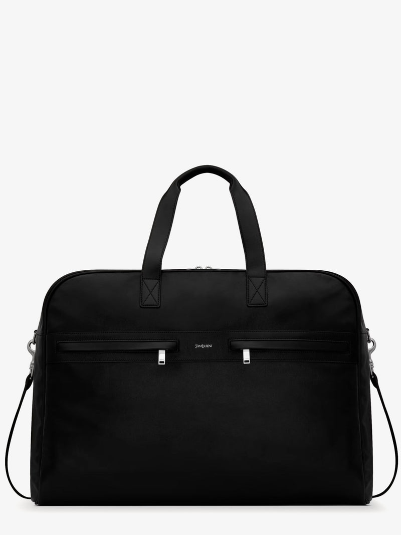Saint Laurent Saint Laurent Camp Leather Travel Bag Black - World Class Fashion