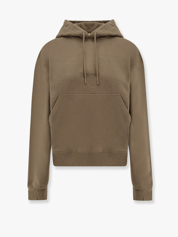 Saint Laurent Cotton Sweatshirt With Logo Embroidery