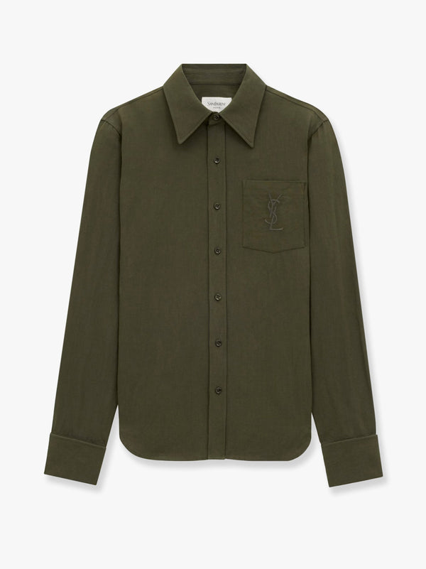 Saint Laurent Cassandre Linen And Cotton Shirt