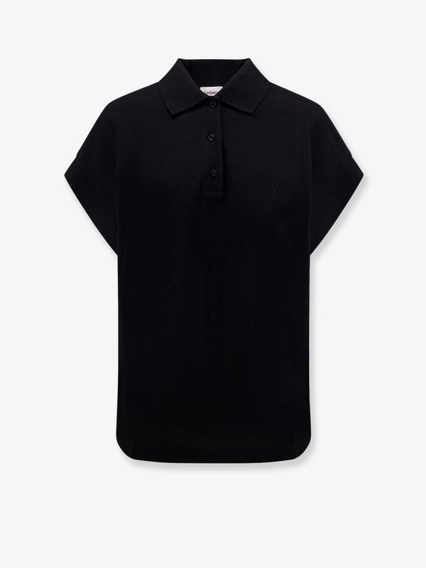 Saint Laurent Cotton Blend Polo Shirt With Logo