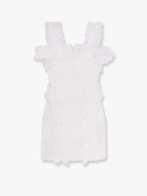 Christopher kane residency knitted dress with ruffles