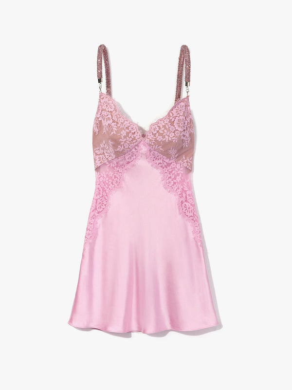 Christopher kane residency satin dress with rhinestones  details