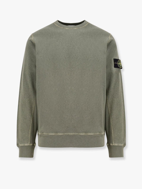 Cotton sweatshirt with removable iconic patch