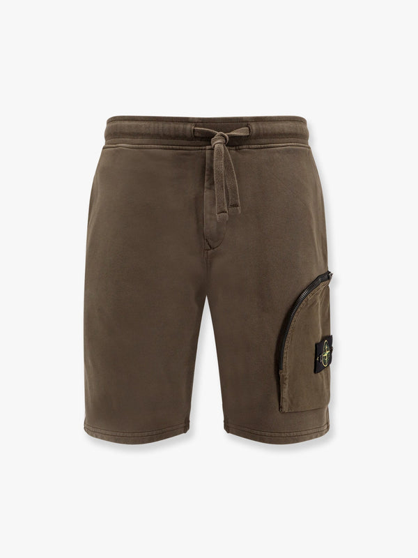 Cotton jogger bermuda shorts