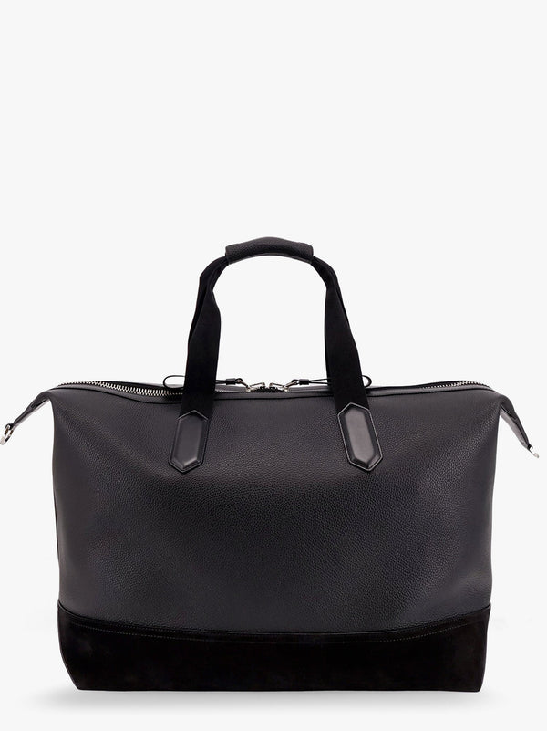 Tom Ford Leather Duffle Bag With Suede Inserts And Logo Patch