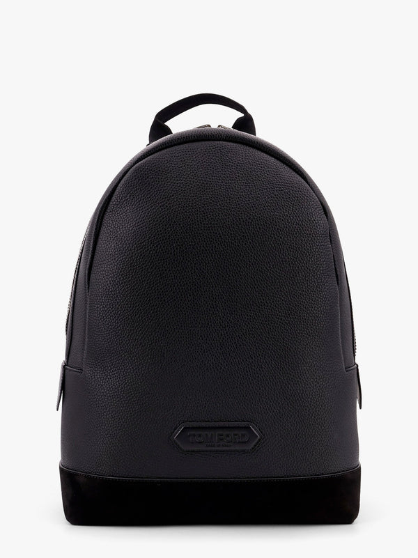 Sport textured leather backpack with suede insert