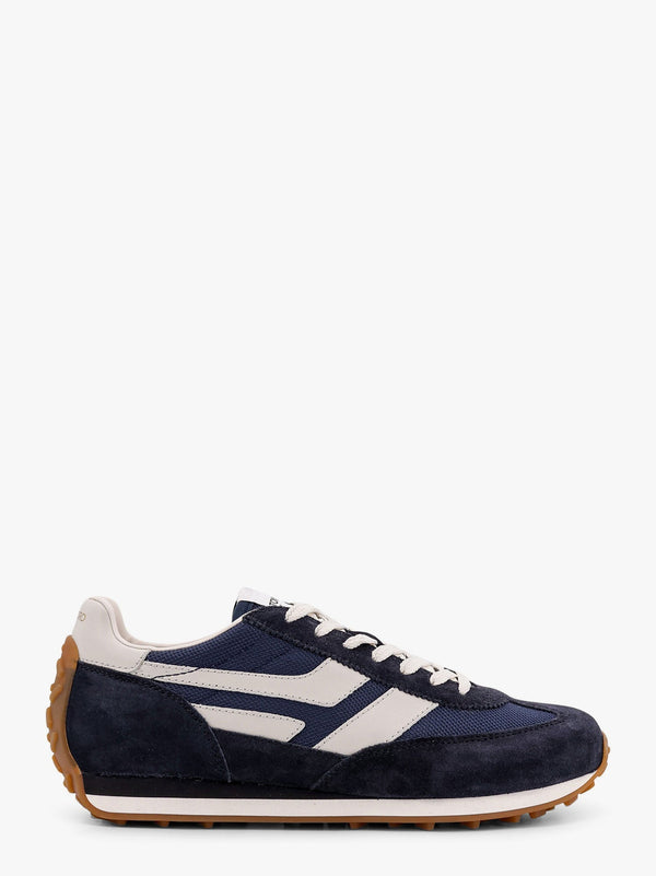 Low-top suede and mesh sneakers