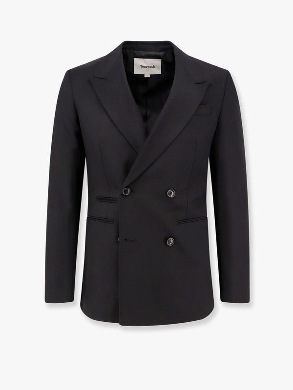 Tailored wool blend blazer