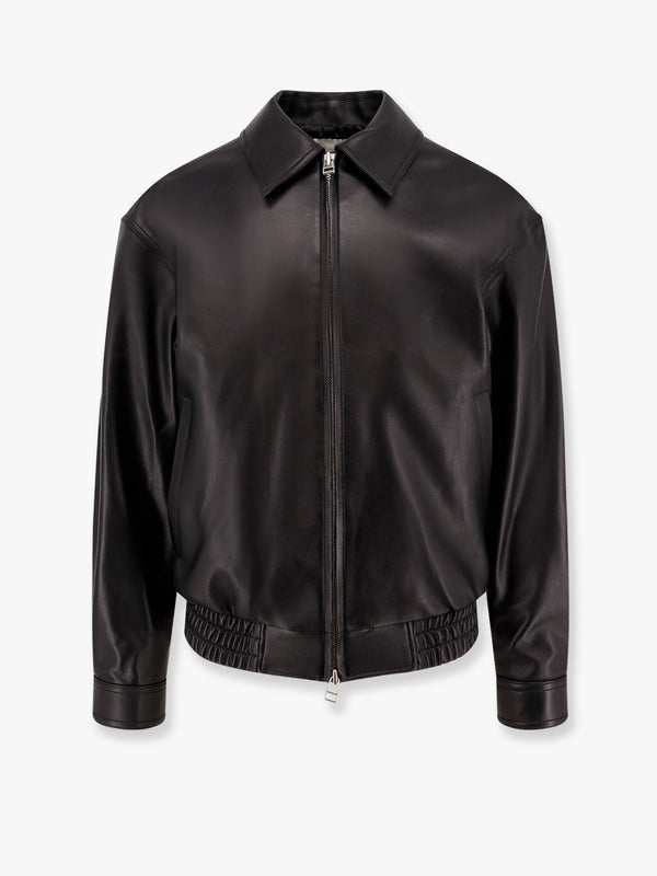 Oversize leather jacket
