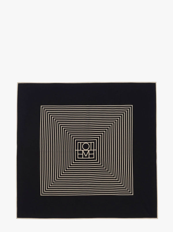 Toteme Silk Foulard With Centered Monogram Print