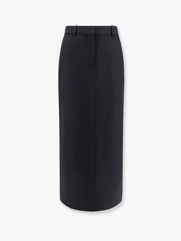 Low waist wool blend skirt