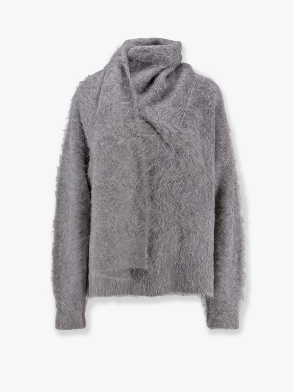 Toteme Draped-Scarf Alpaca Blend Sweater