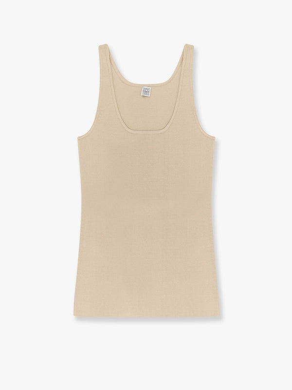 Compact knit tank bìviscose blend top