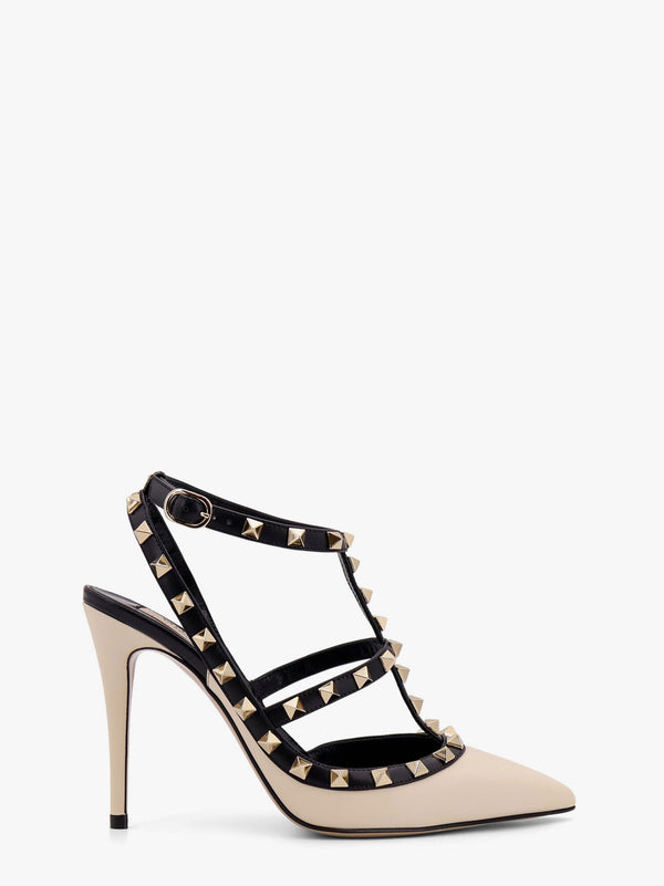 Rockstud leather slingback with iconic studs