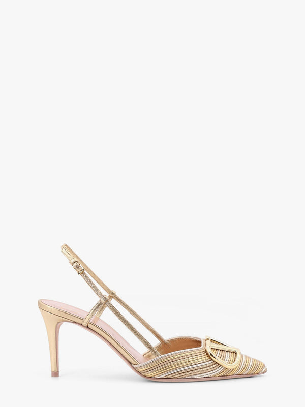 Valentino garavani décolleté with cornely embroidery and vlogo signature on the front