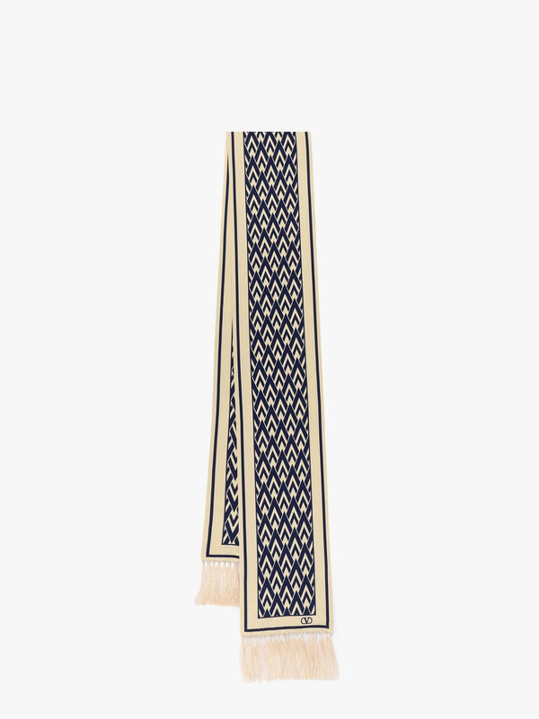 Tout la v silk scarf