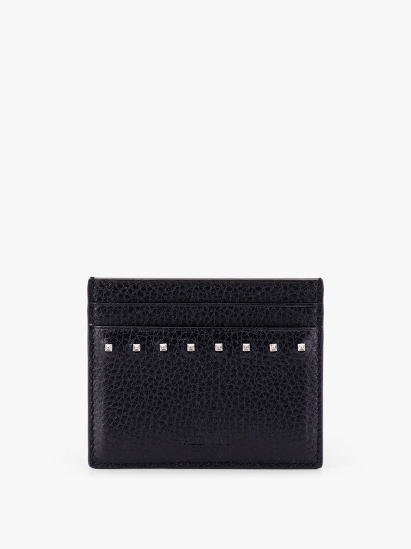Leather card holder with stud detail