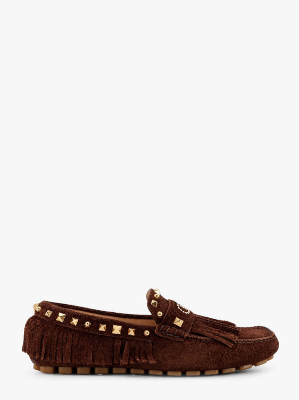 Driver fastaway suede loafer with fringes