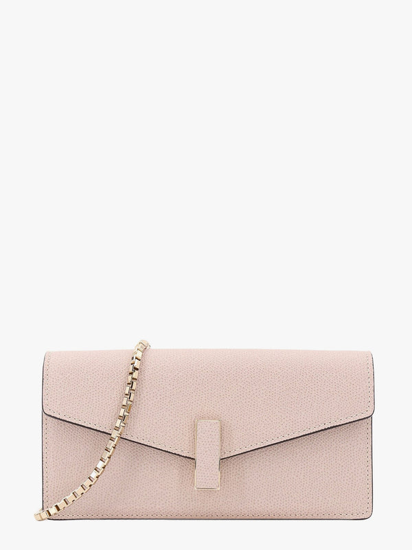Leather clutch with metal detail