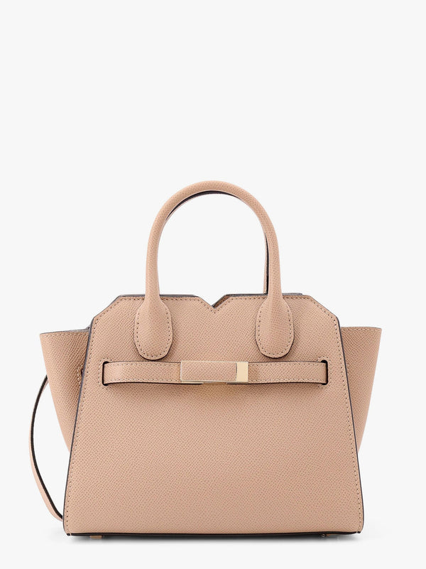 Valextra Leather Handbag With Frontal Walker And Strap