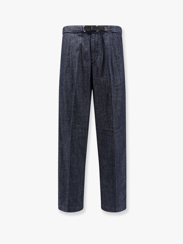 Cotton jeans with frontal pinces