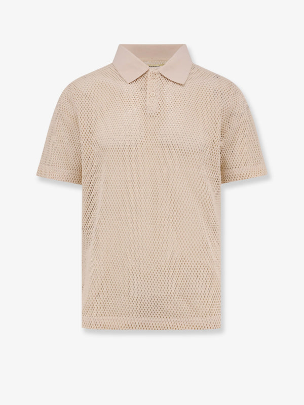 Perforated cotton polo shirt