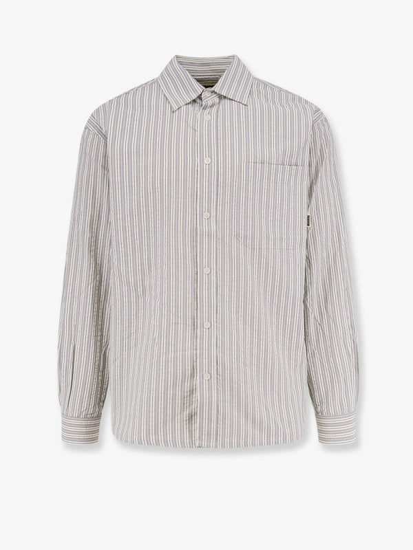 Striped cotton blend shirt