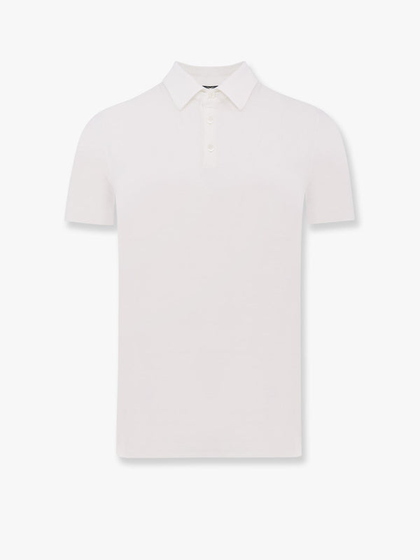 Icecotton polo shirt with lateral slits