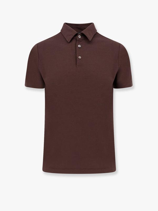 Icecotton polo shirt with lateral slits