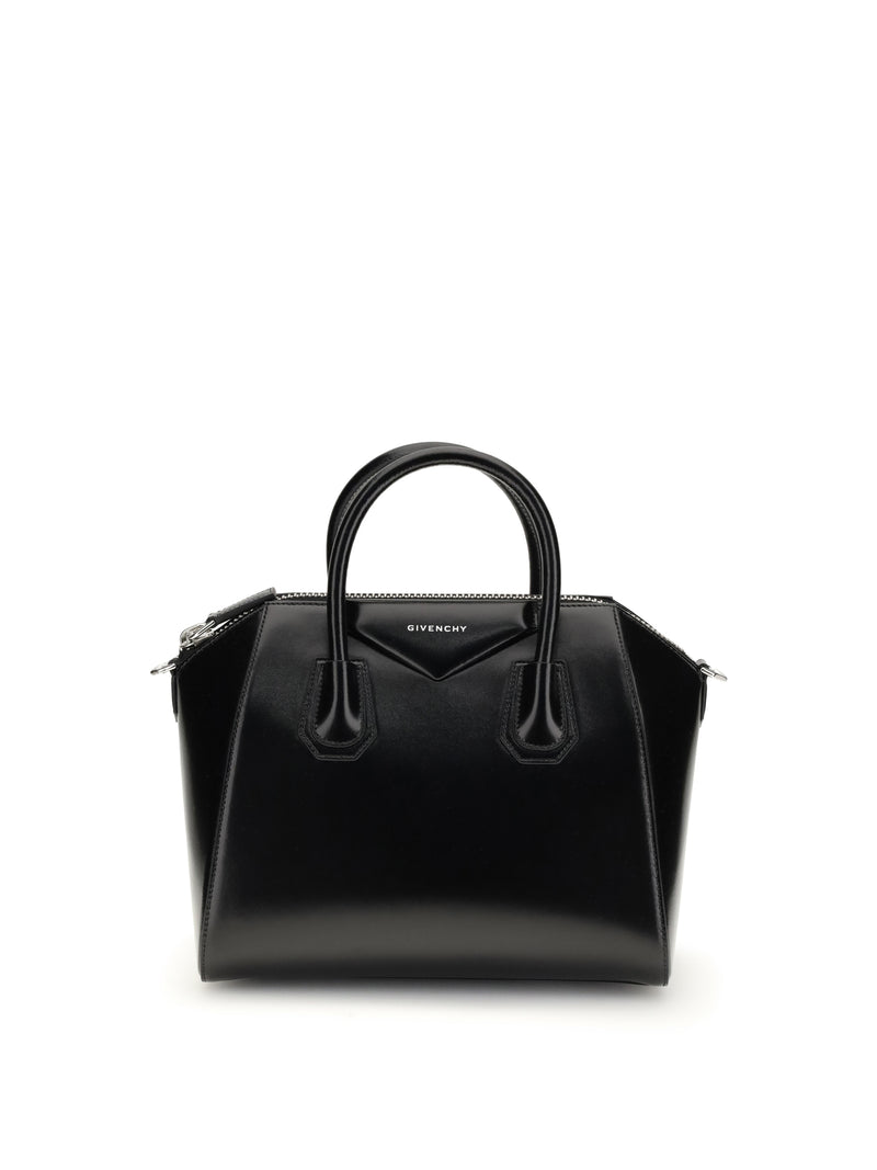 Givenchy Givenchy Antigona Small Leather Box Handbag Black - World Class Fashion