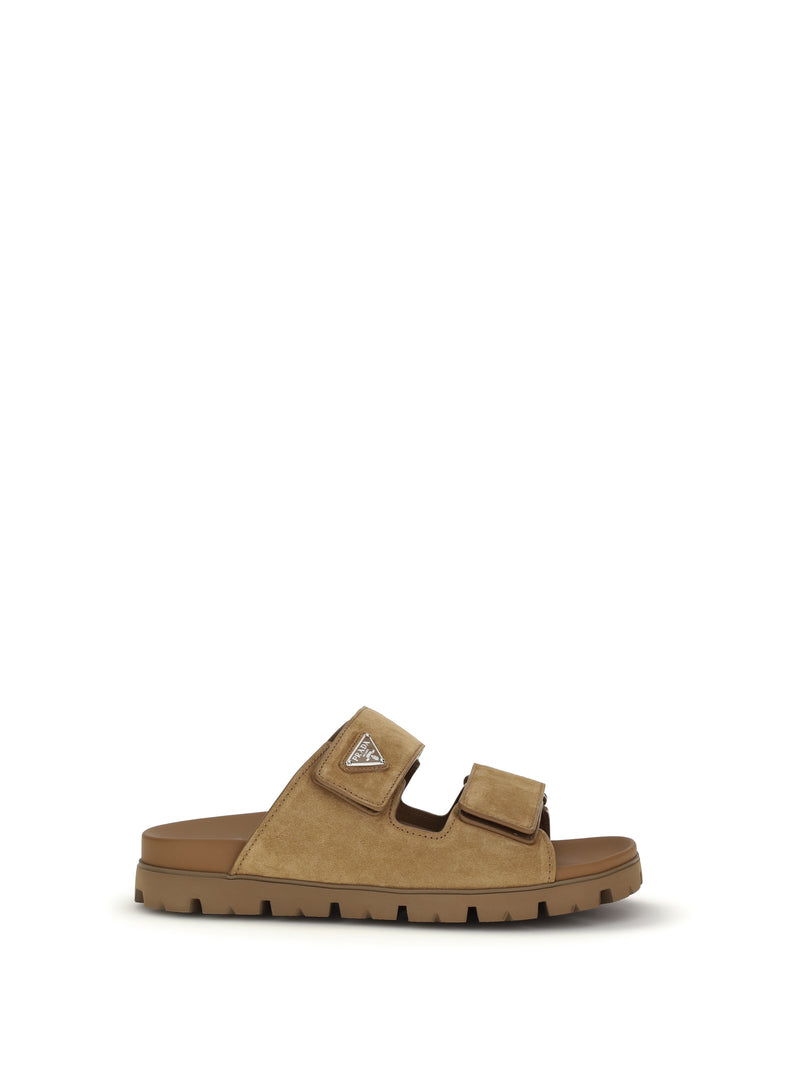Prada Prada Suede Sandals Cannella Men - World Class Fashion