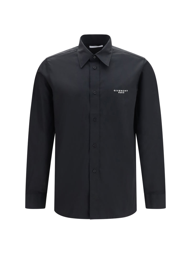 Givenchy Givenchy Embroidered Poplin Shirt Black Men - World Class Fashion
