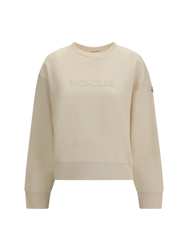 Moncler Moncler Cotton Sweatshirt Natural Women - World Class Fashion