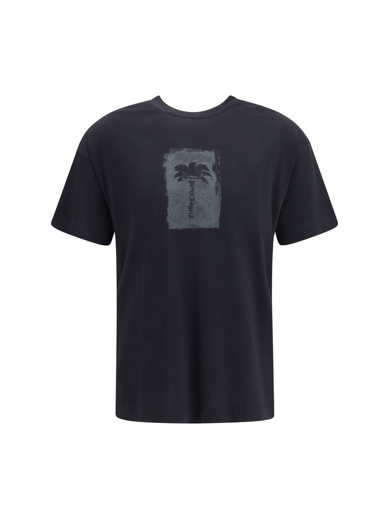 Palm Angels Palm Angels Palm Tree Cotton T-shirt Black Grey - World Class Fashion
