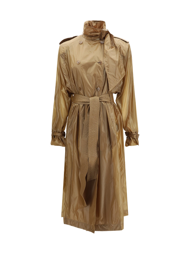Saint Laurent Saint Laurent Translucent Trench Beige Women - World Class Fashion