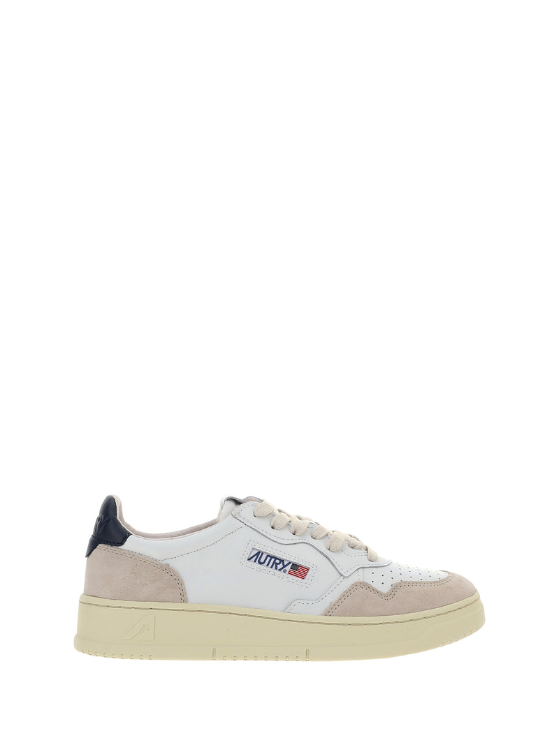 Autry Autry Medalist Low Leather Sneakers White/Blue - World Class Fashion