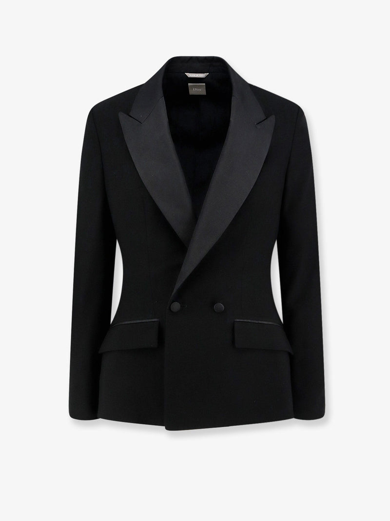 Dior Americana de esmoquin Dior Bar de lana virgen negra - World Class Fashion