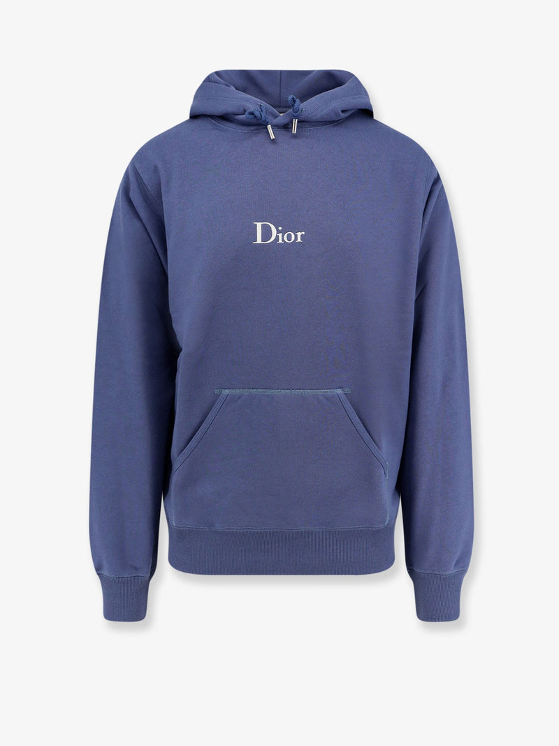 Dior Sudadera Dior de algodón con logo bordado, azul - World Class Fashion