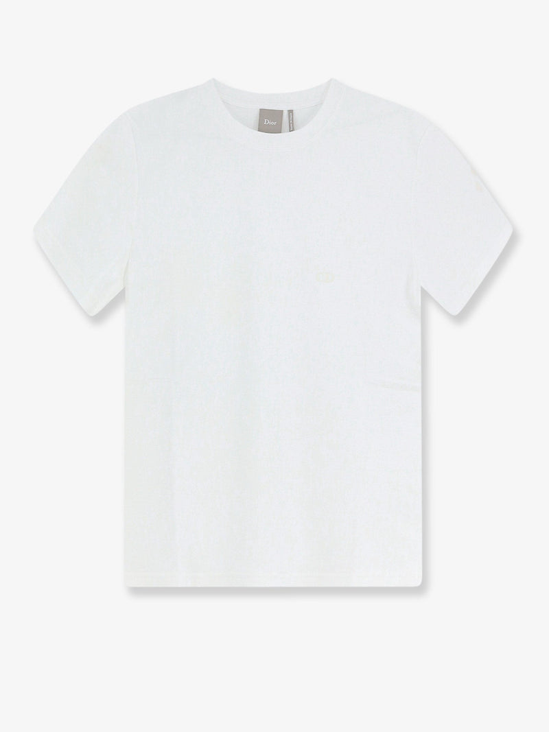 Dior Camiseta de algodón Dior con logo CD bordado blanca - World Class Fashion