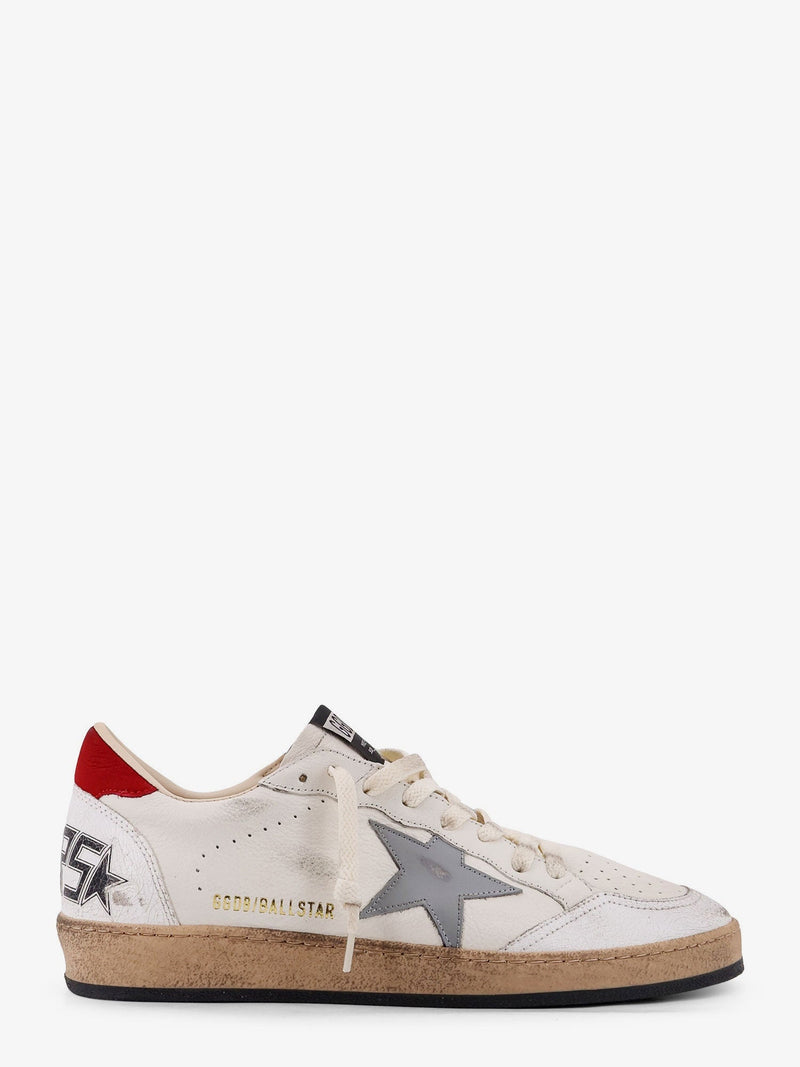 Golden Goose Golden Goose Ball Star Distressed Leather Sneakers White - World Class Fashion