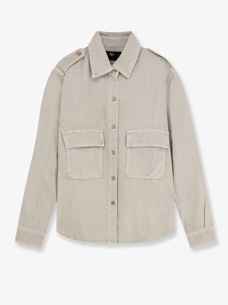 3x1 3x1 Kenya Cotton Shirt Grey Women - World Class Fashion