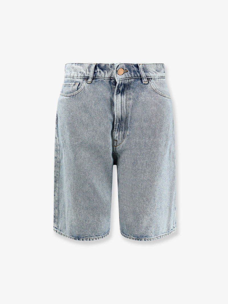 3x1 Pantalones cortos de mezclilla Skater azules 3x1 para mujer - World Class Fashion
