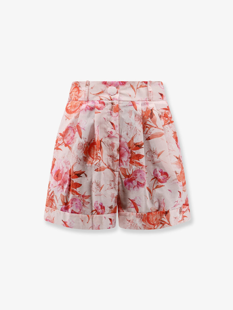 Actualee Actualee Shorts de Algodón Estampado Rojo para Mujer - World Class Fashion