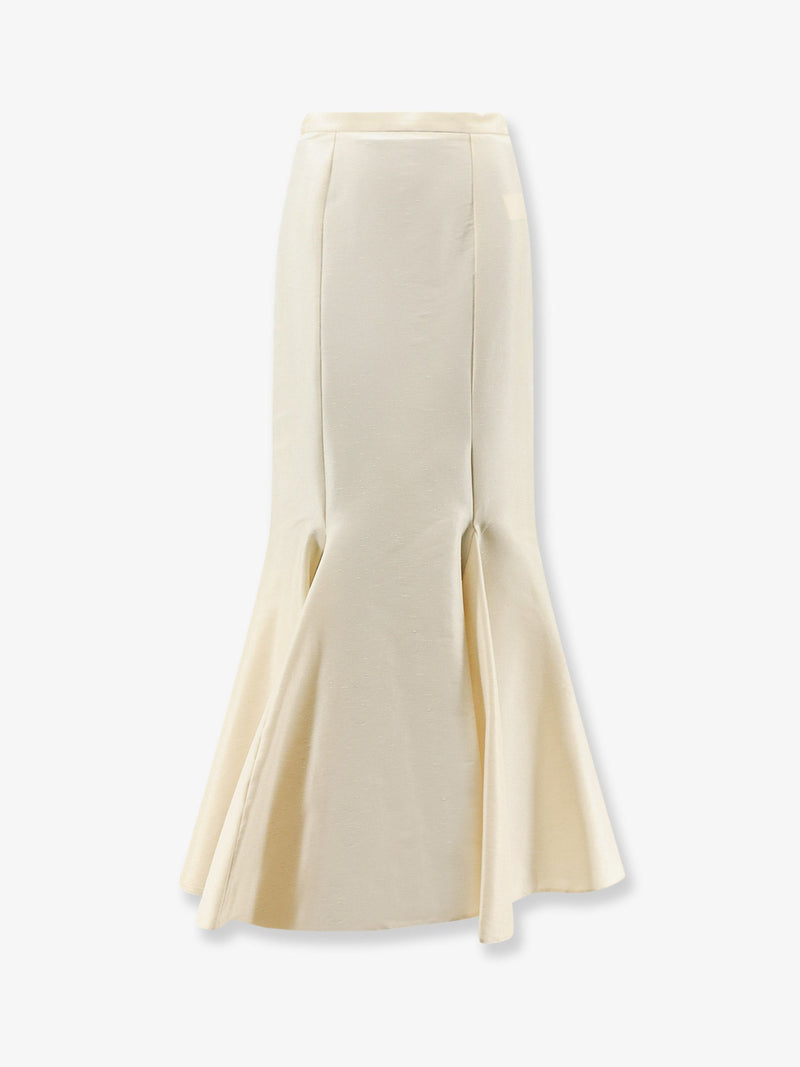 Actualee Actualee Shantung Long Skirt Champagne - World Class Fashion